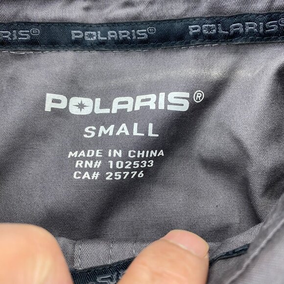 Polaris Polo Shirt Men Small S Gray Black Button Up Casual Embroidered Logo - Picture 4 of 9